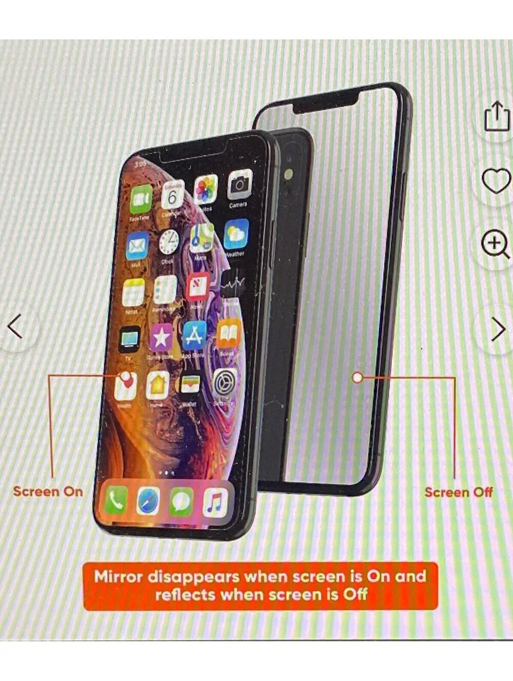 Onn Mirror Glass Screen Protector for iPhone 11/11XR